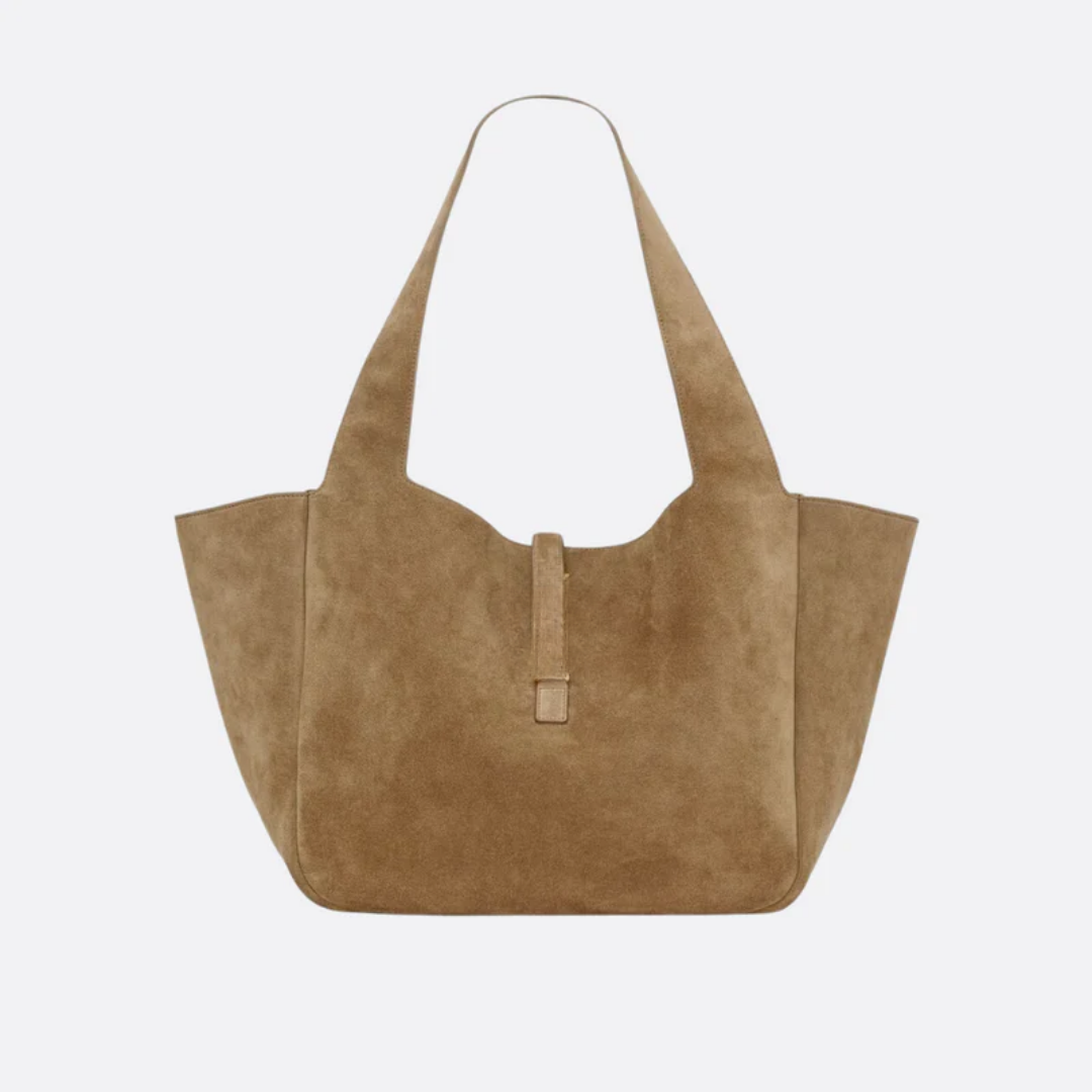 Veloursleder-Schultertasche - BloxBagde