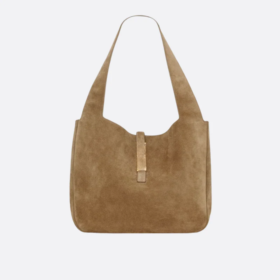 Veloursleder-Schultertasche - BloxBagde