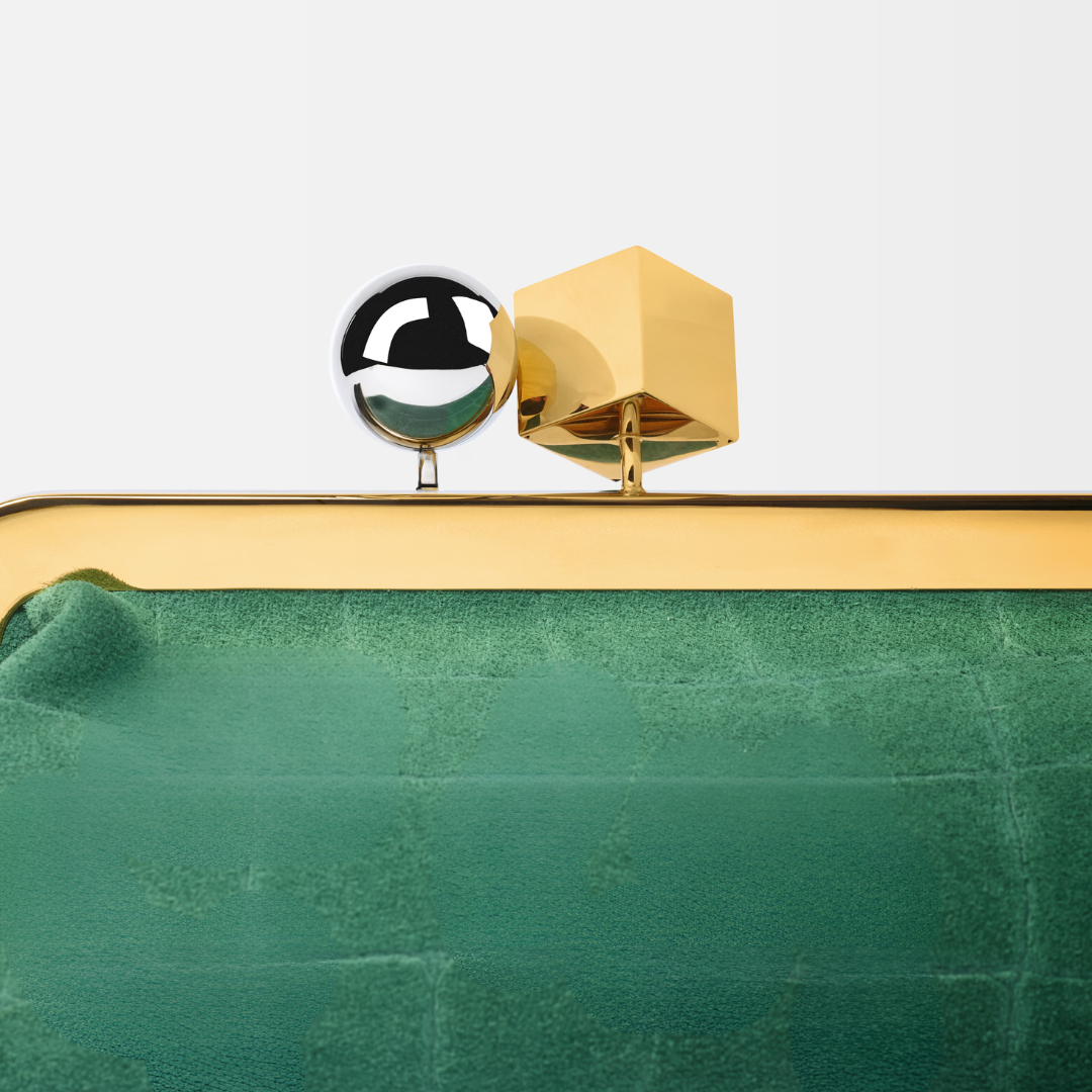 Wildleder Clutch mit Kroko-Effekt - BloxBagde