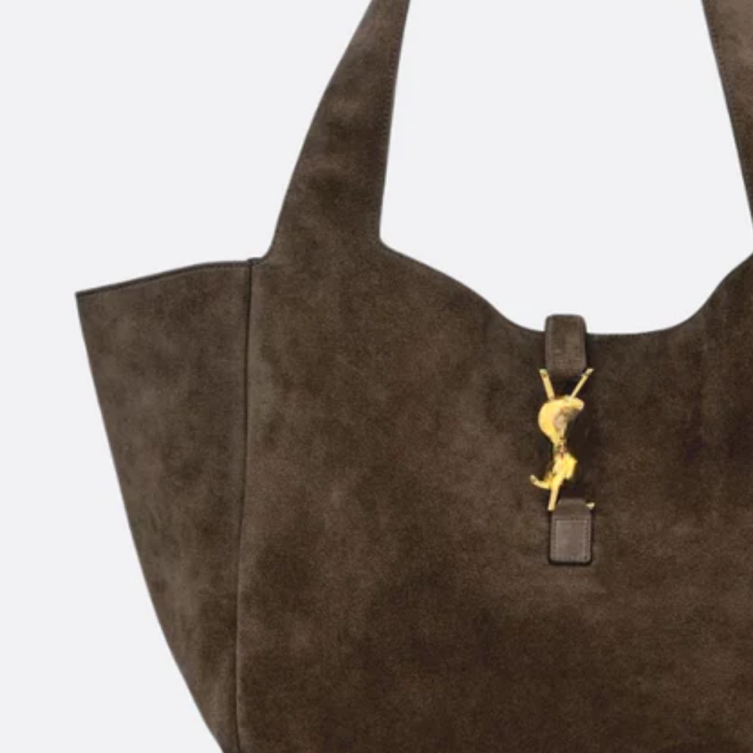 Veloursleder-Schultertasche - BloxBagde