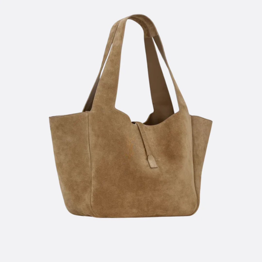 Veloursleder-Schultertasche - BloxBagde