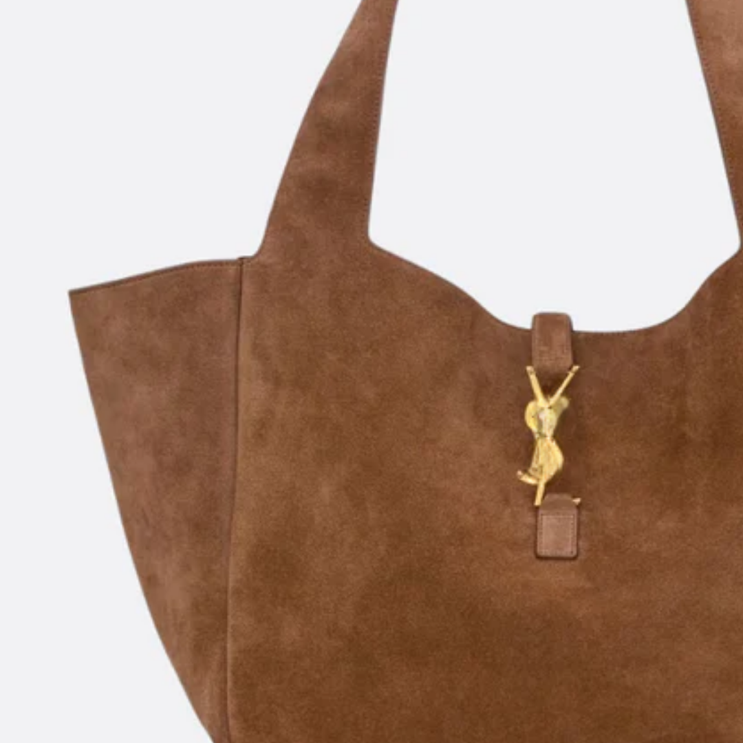 Veloursleder-Schultertasche - BloxBagde